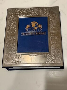 Vintage Melannco Blue and Silver 'The Keeper of Memories' Baby Photo Album 4x6